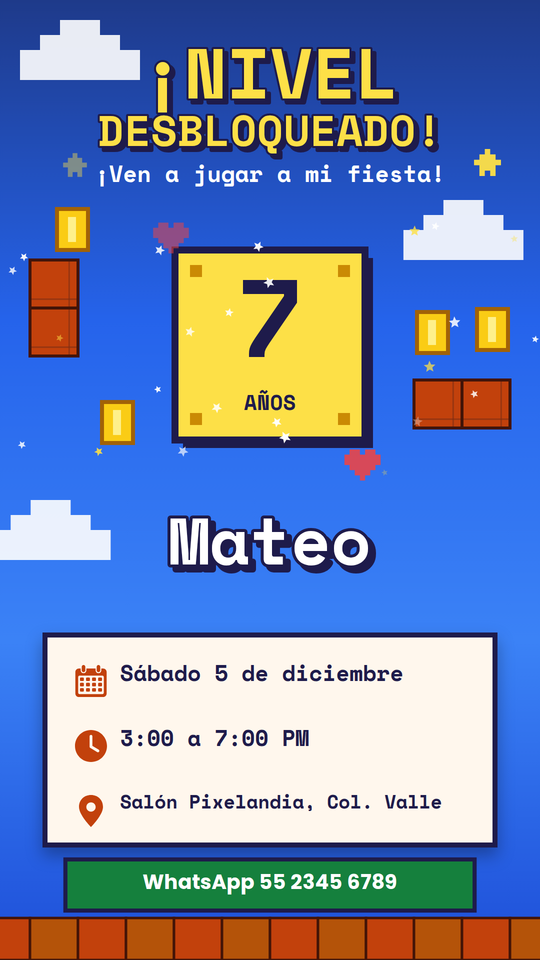 Cumple Aventura Pixel