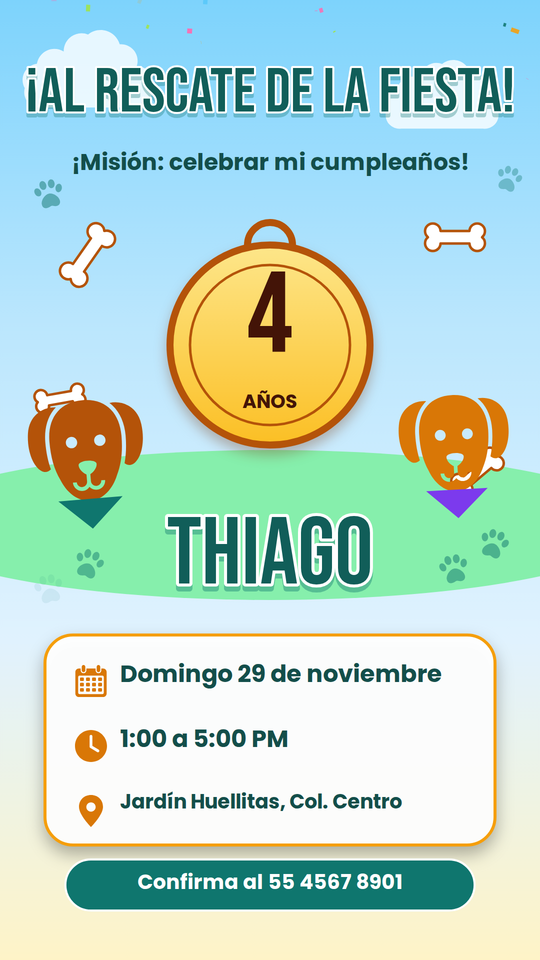 Cumple Cachorros Rescatistas