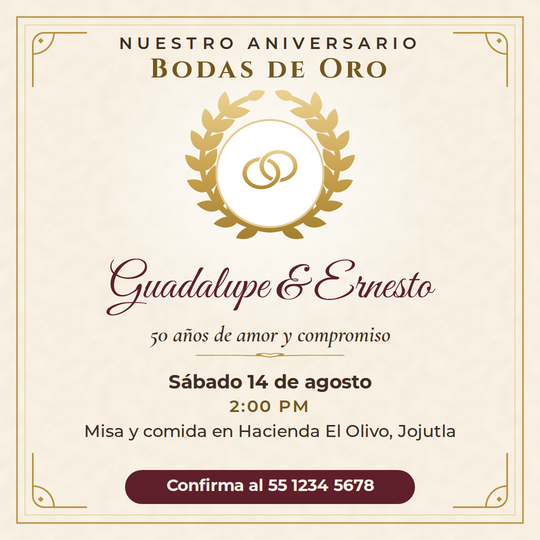 Aniversario Bodas de Oro