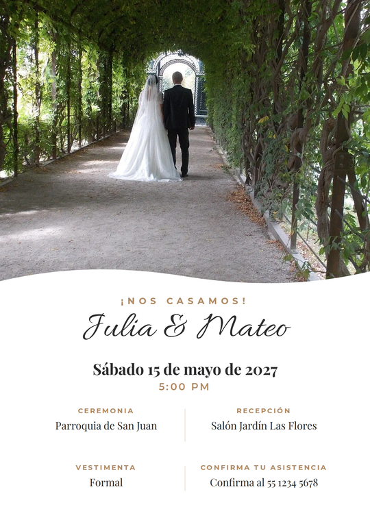 Vista previa del diseño Boda con Foto de los Novios