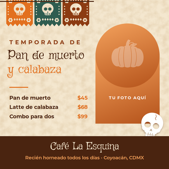 Pan de Muerto y Calabaza